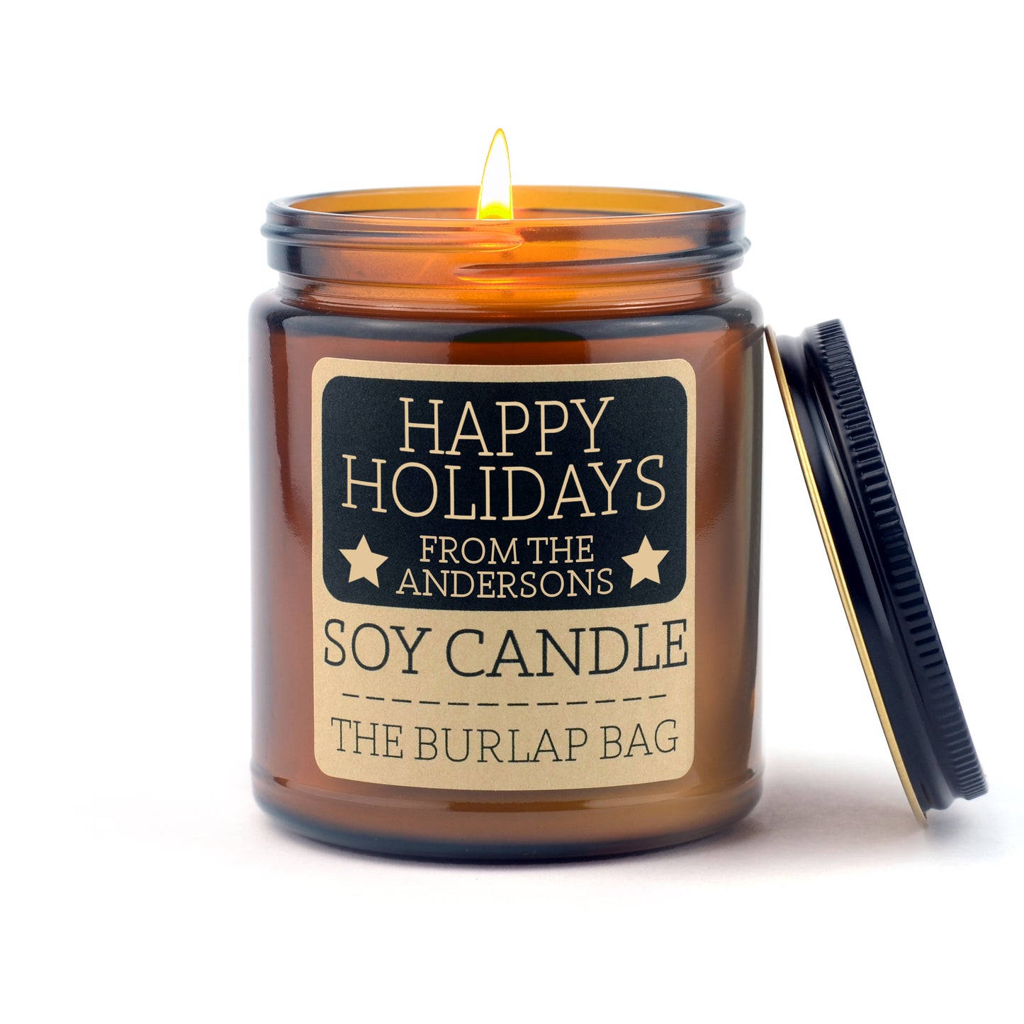 Custom - Happy Holidays from the _______ - Soy Candle 9oz