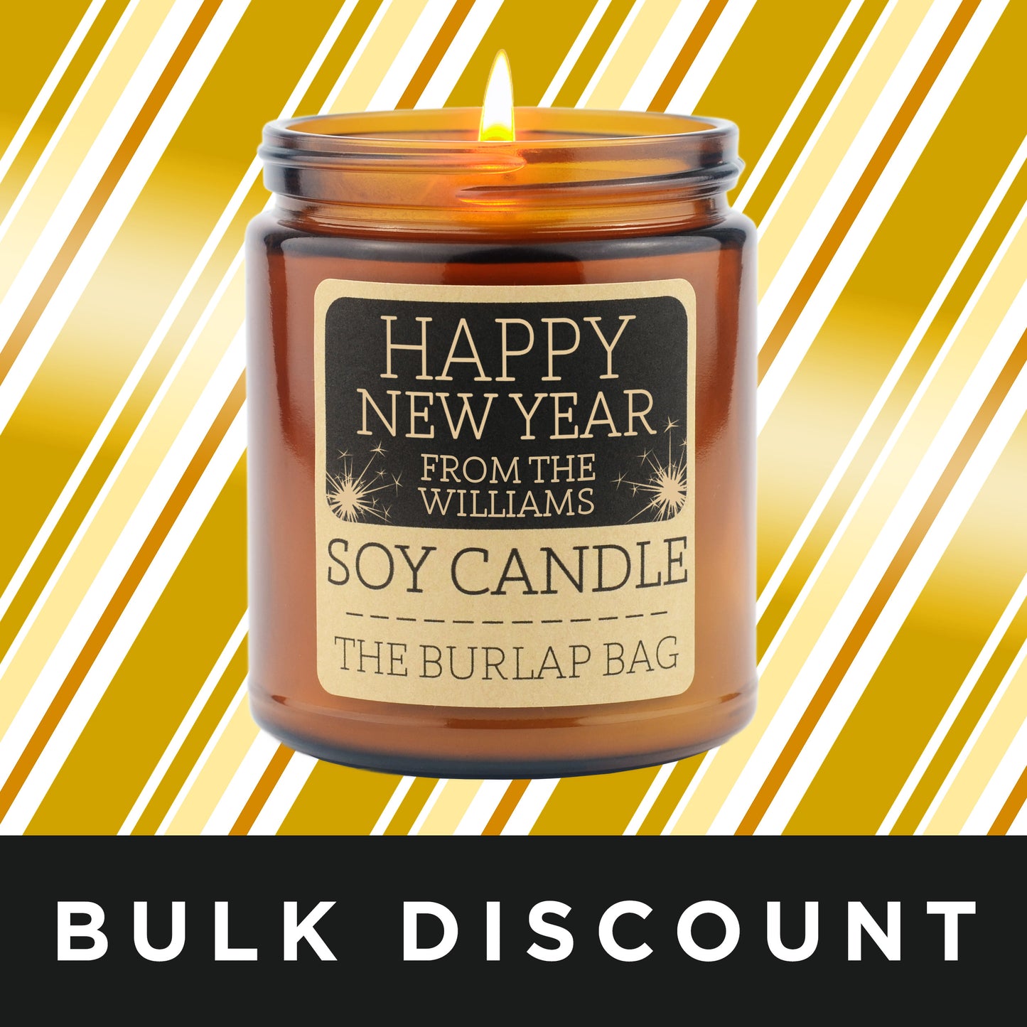 Custom - Happy New Year from the _______ - Soy Candle 9oz