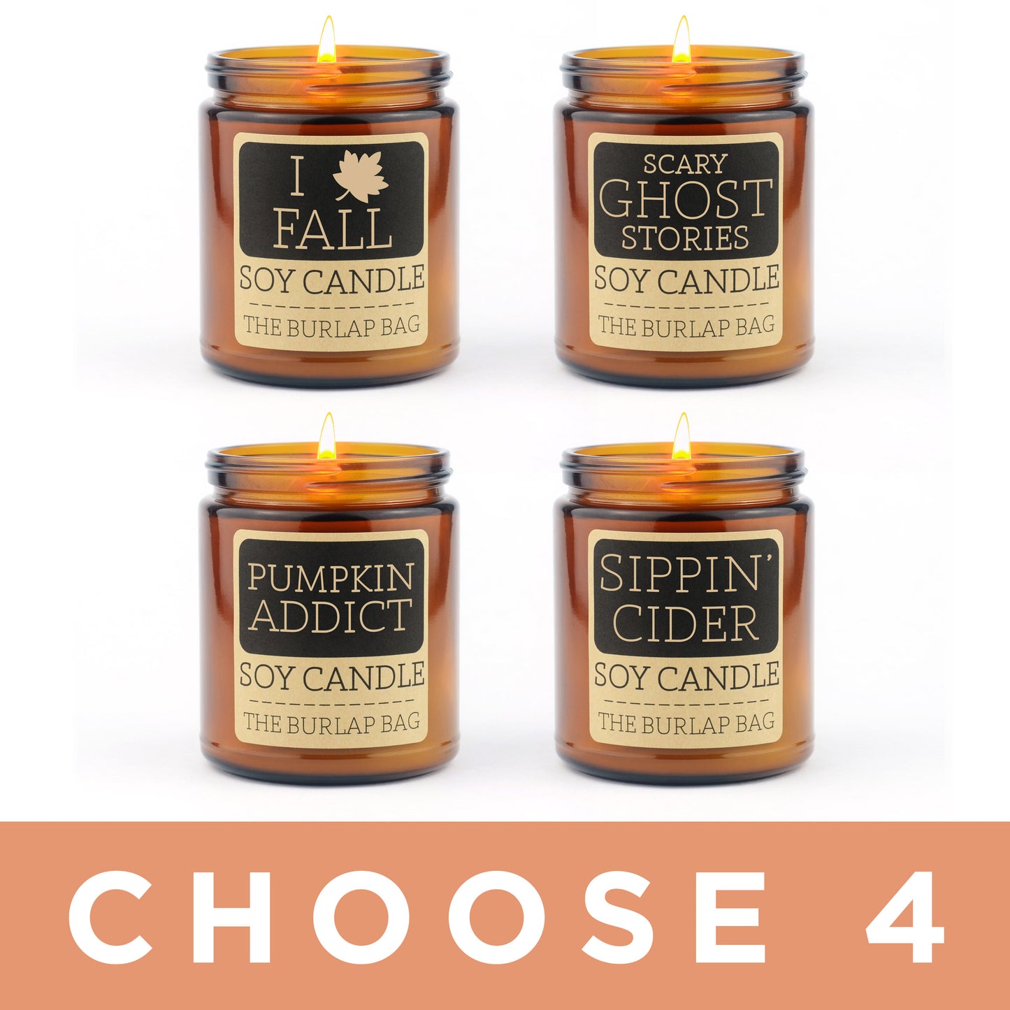 Fall Collection 4-pack - Soy Candles 9oz