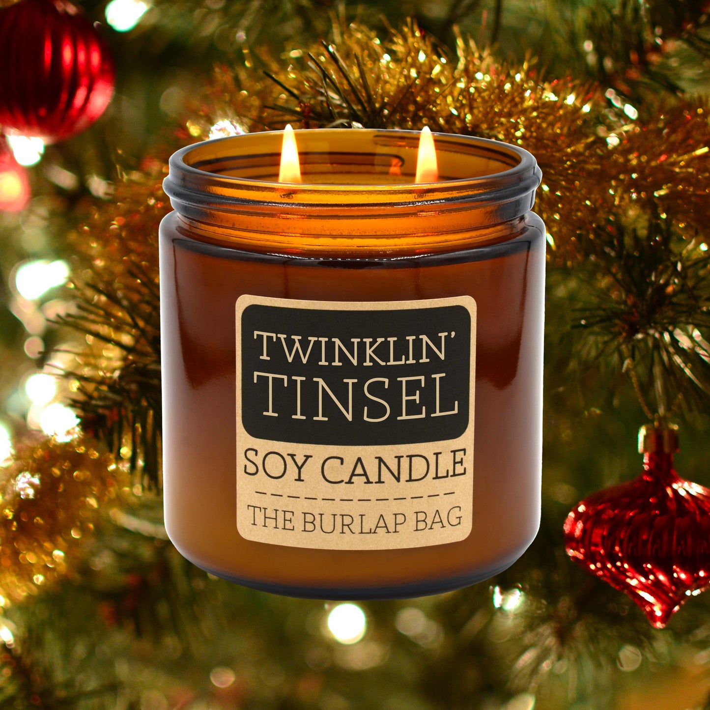 Twinklin' Tinsel - Large Soy Candle 16oz