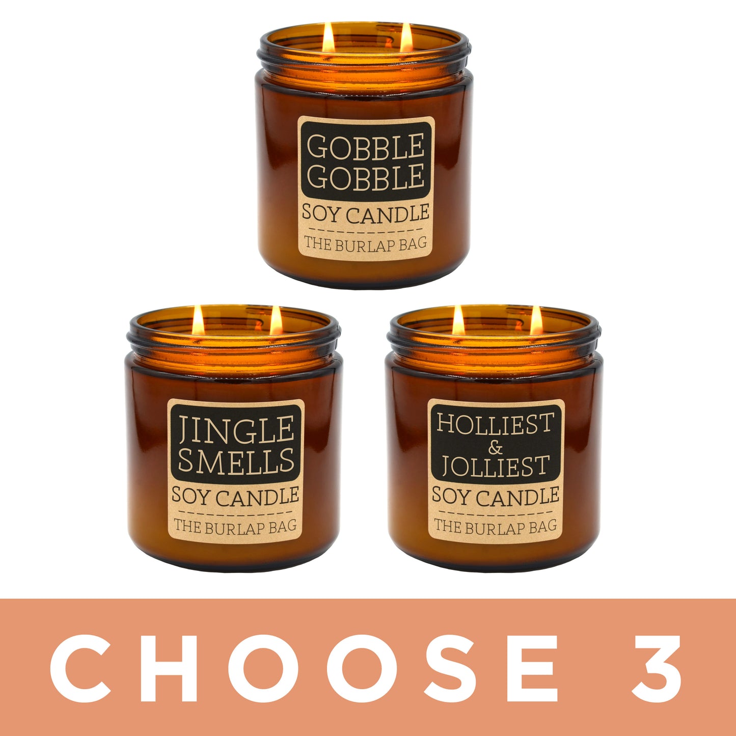 Fall & Holidays 3-pack - Large Soy Candles 16oz