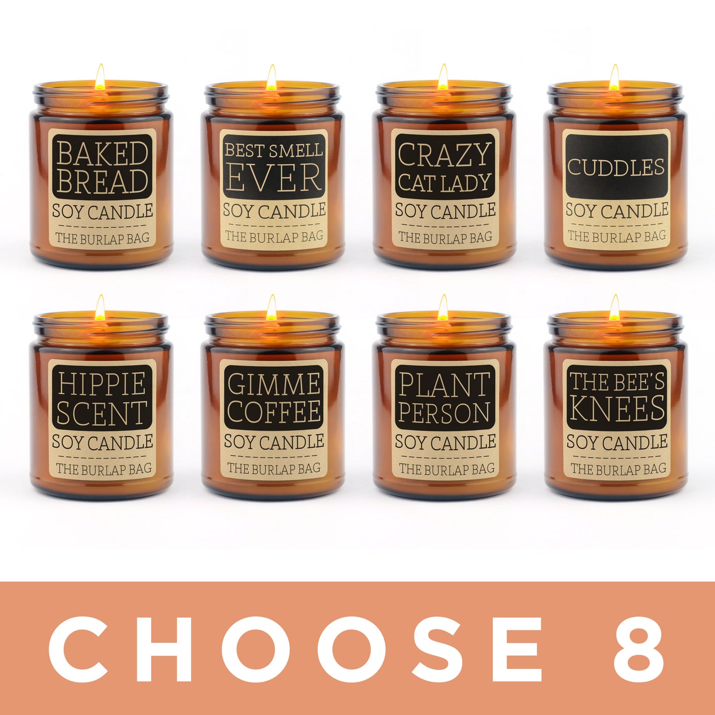 Classic 8-pack - Soy Candles 9oz