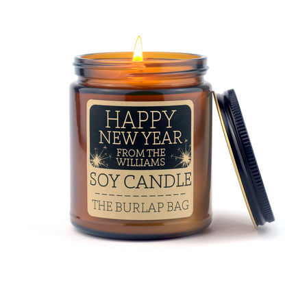 Custom - Happy New Year from the _______  - Soy Candle 9oz