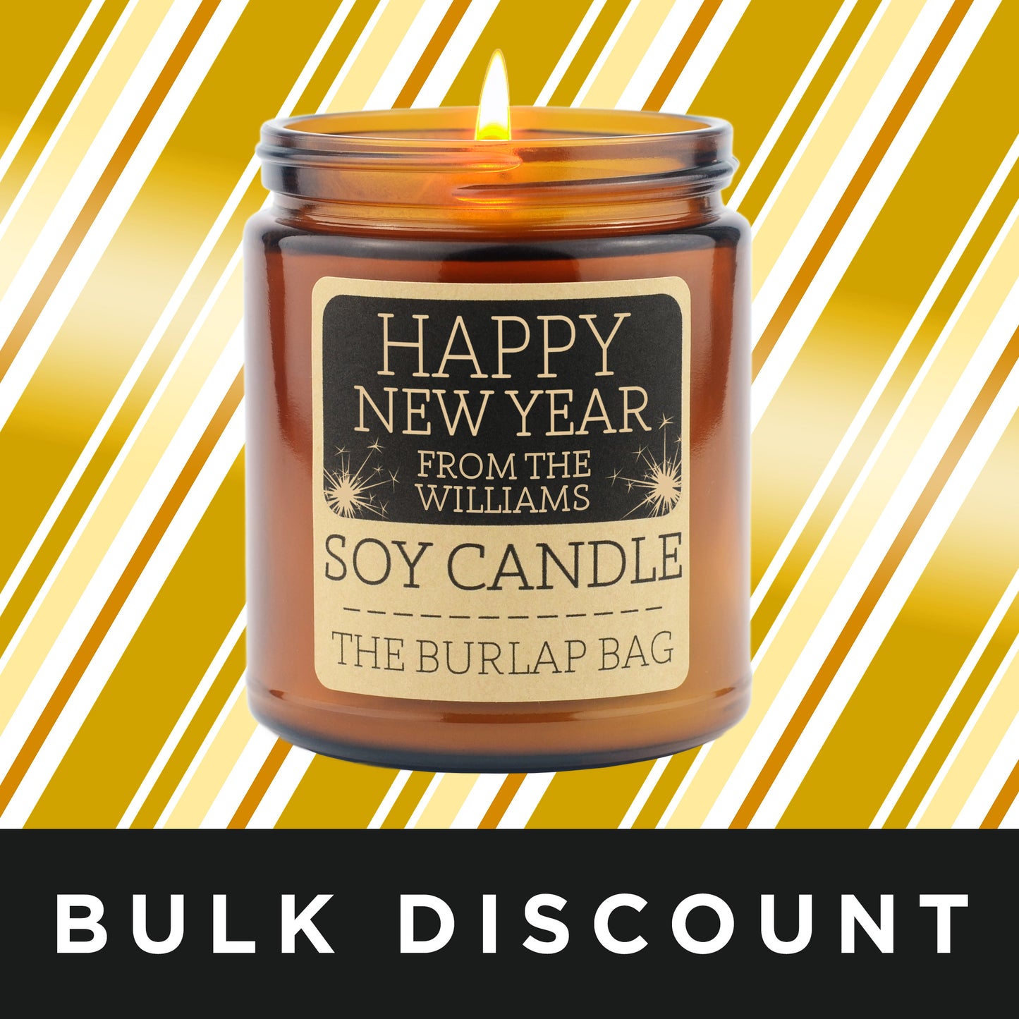 Custom - Happy New Year from the _______  - Soy Candle 9oz