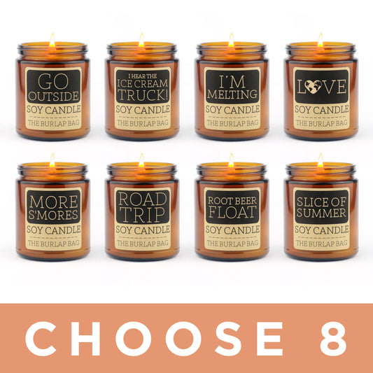 Summer Collection 8-pack - Soy Candles 9oz
