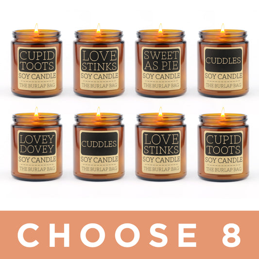 Valentine's 8-pack - Soy Candles 9oz