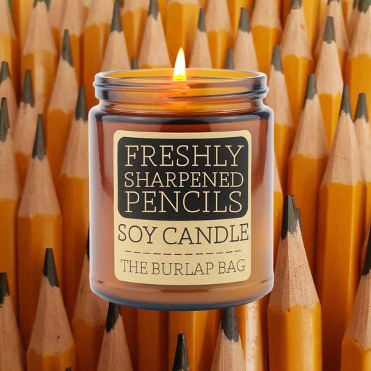 Freshly Sharpened Pencils  - Soy Candle 9oz