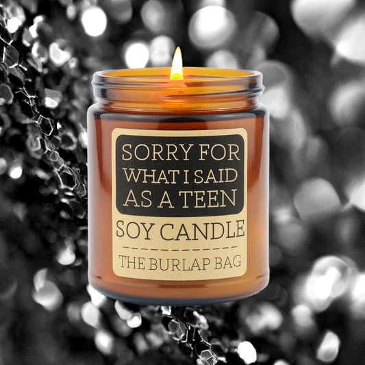 Sorry for What I Said as a Teen - Soy Candle