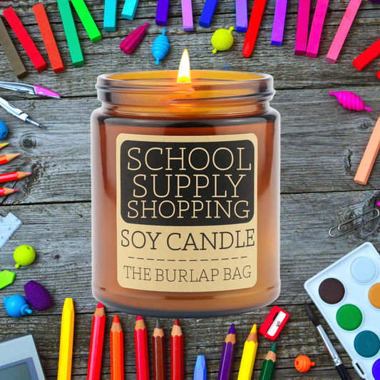 School Supply Shopping  - Soy Candle 9oz